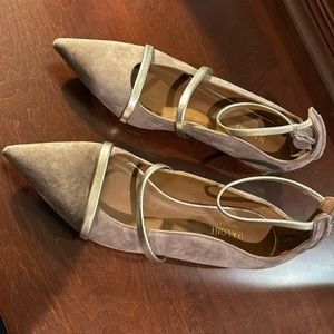 Never worn Malone Souliers light brown flats.  Size 39.5.